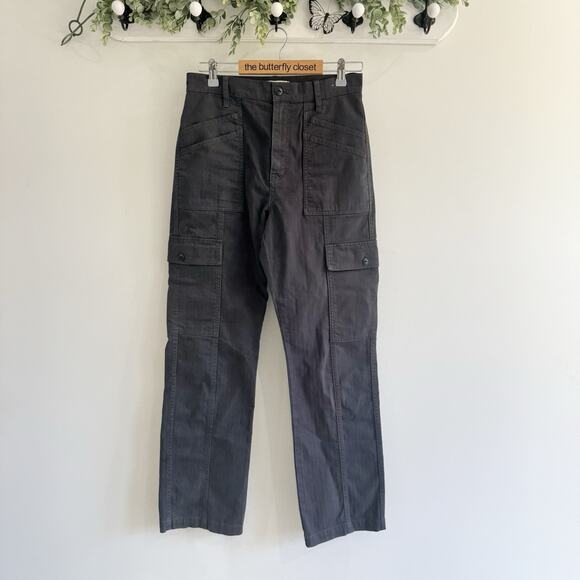 Madewell Pants - Madewell 90’s Straight Garment-Dyed Low-Slung Straight Cargo Pants Size 27 Grey
